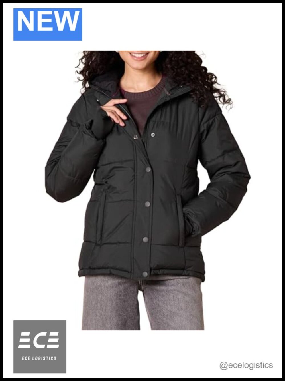 Women's Water-Resistant Quilted Hooded Puffer Winter Coat